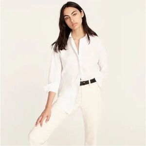 J crew Tall Relaxed-fit crisp cotton poplin shirt SIZE 16 Tall NWT